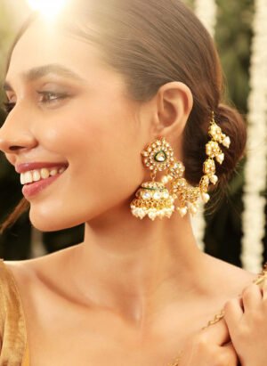 Kundan Chain Earrings