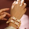 Red Stone Bangles